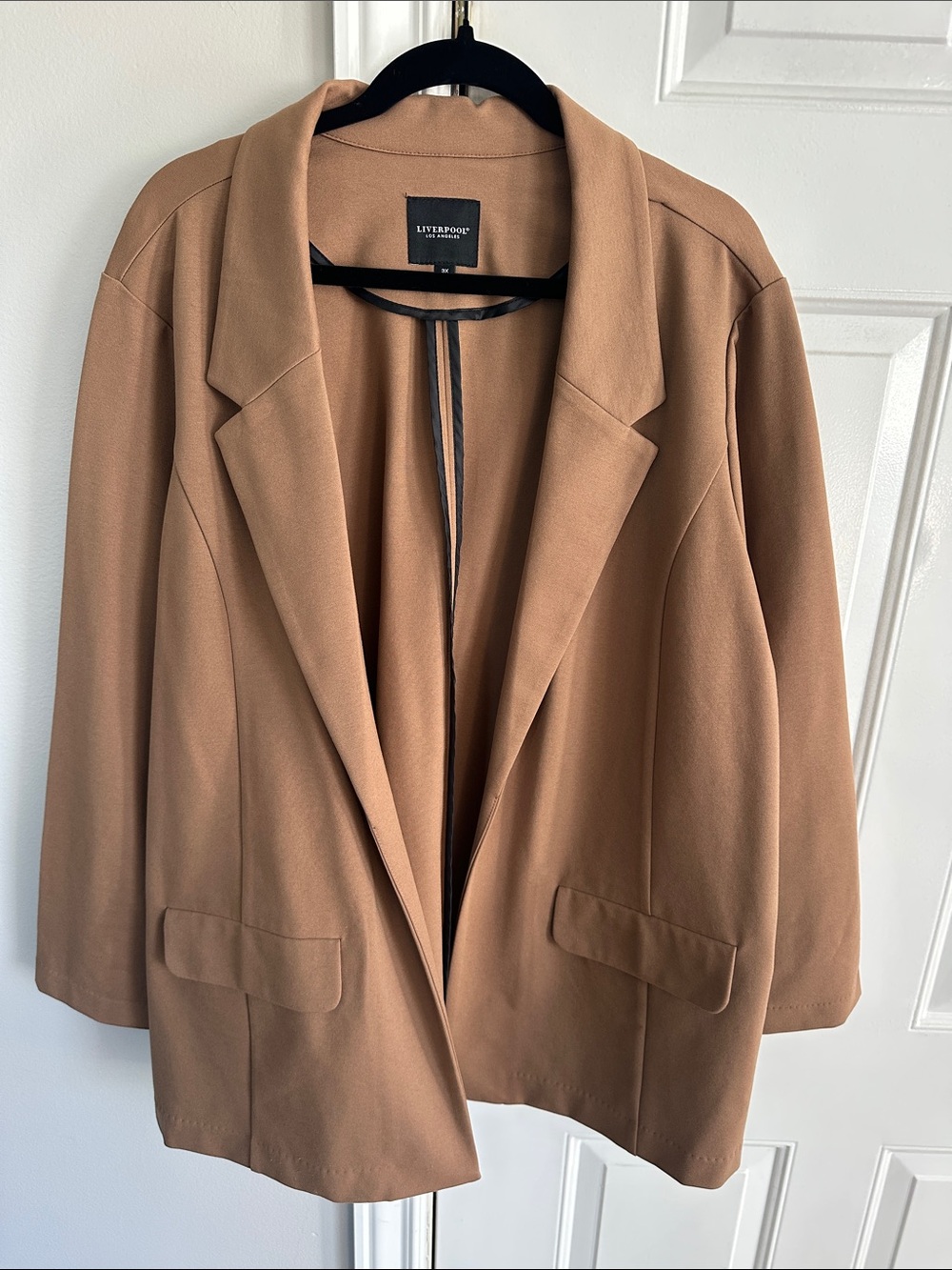 Liverpool Tan Open-Front Blazer Jacket